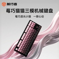 Translucent Cat Wireless Mechanical Keyboard Girl Cute Office Dedicated Highvalue Keyboard Mouse Set