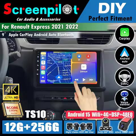 Car Radio For Renault Express 2021-2022 Android 16Stereo Head Unit Video Player GPS Touch Screen CAR