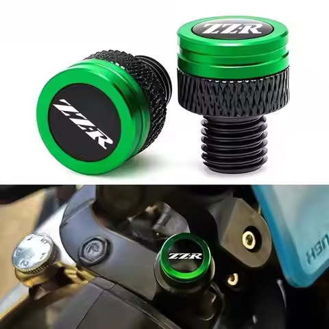 Motorcycle CNC Rearview Side Mirror Hole Cap Plug Accessories For Kawasaki ZZR250 ZZR600 ZZR1200 ZZR