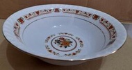 早期大同瑞士花瓷碗 湯碗 碗公-直徑21公分