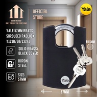 Yale Y121B/50/132/1 Shrouded Shackle Padlock | 50mm Black Weatherproof Jacket