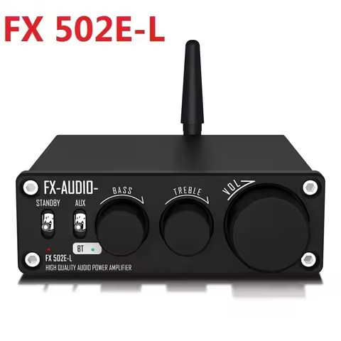 2022 FX-AUDIO FX 502E-L/XL01 HiFi 2.0/2.1 BT 5.1 Full Digital Audio Mini Power Amplifier 75W*2 Bass 