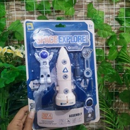 Miniatur anak pesawat roket astronot murah - mainan astronot space explore set pesawat roket