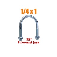 U Bolt 1/4 x 1 U Clamp/ 1/4 x 1 Pipe Clamp/ 1/4 x 1