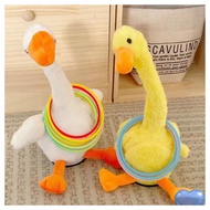 儿童套圈鸭小黄鸭复读鸭毛绒婴儿学说话玩具宝宝娃娃玩偶会说话的Children's ferrule duck little yellow duck repetition duck plush baby2