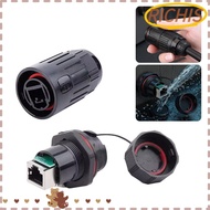 [RICHIS] Ethernet Socket, CAT6 Shielded RJ45 Connector, Professional Dual Head IP67 Waterproof Dust 