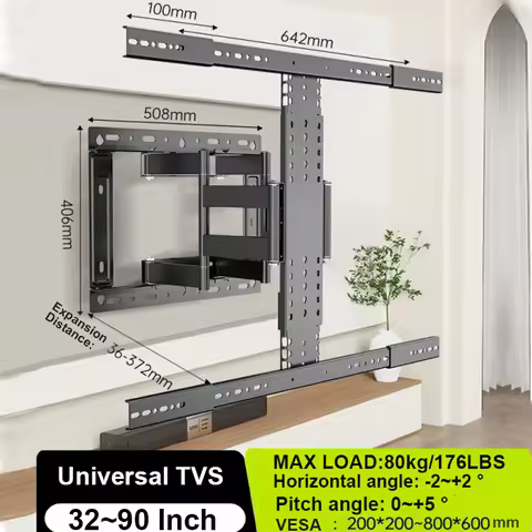 TV Wall Mount for 32-90 Inch TV,TV Mount with Swivel and Tilt,Full Motion TV Bracket with Articulati