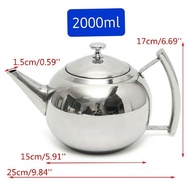 Teapot Stainless Steel with Strainer Coffee Tea Server Teko Air Panas Kopi 1 liter atau 2 liter / Ce