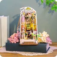 FIVE MEN Book Nook KitDIY ature House Kit3D Creative ตกแต่งชั้นวางหนังสือไม้แทรกปริศนา3D สำหรับผู้ให