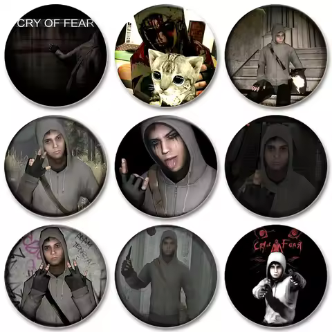 32/44/58mm Game Cry of Fear Button Pin Simon Henriksson Creative Cute Art Badge for Backpack Decor G