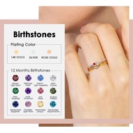 Classic High-Quality Birthstone Ring Female Unique Trendy Light Luxury Month Exclusive Color Birthda