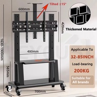 LEYCUS 32-85 Inch Mobile TV Stand with Wheel TV Bracket Adjustable Conference Floor Stand