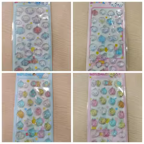 Hot Kawaii Awawa‑chan 3D Resin Stereo Stickers Crystal Drop Glue Decal DIY Phone Case Scrapbook Jour