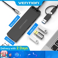 Vention 2-in-1 USB Hub with USB-C & USB 3.0, Expand to 4 USB Ports Data Hub for Laptop, Computer, Ha