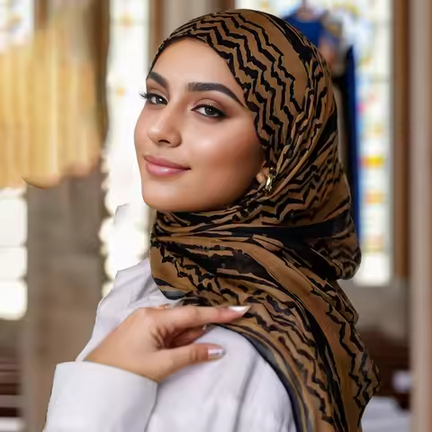 New Palestine Scarf Keffiyeh Print Muslim Ladies Hijab Keffiyeh Palestine High Quality Scarf Hijab M