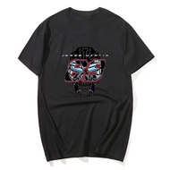 MotoGP driver Jorge Martin 89 skeleton pure cotton printed T-shirt with dark motorcycle style round 