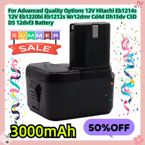 For Advanced Quality Options 12V Hitachi Eb1214s 12V Eb1220bl Eb1212s Wr12dmr Cd4d Dh15dv C5D DS 12d