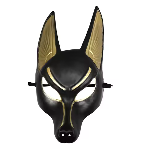 Vintage Anubis Mask Halloween Cosplay Props Plastic Masquerade Ball Costume Accessory Party Decor