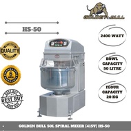 GOLDEN BULL HS-50 / HS50 50L Heavy Duty Commercial Spiral Dough Mixer 2400w