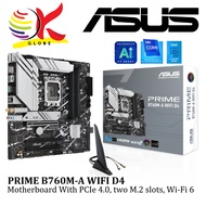 ASUS PRIME B760M-A WIFI D4 DDR4 1700 MOTHERBOARD COMBO PROCEESOR INTEL - I3- 12100 / I5- 12400 /1240