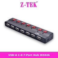 USB to 7-Port USB2.0 Hub with Switch, Power Supply Included ZTEK ZE532A