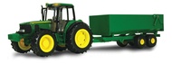 John Deere Big Farm Tractor and Wagon - 1:16 Scale - Light Up John Deere Tractor Toys - Preschool an