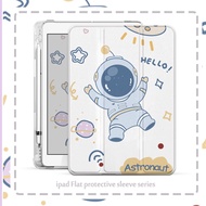 Apple ipad Air 4/5 case cute astronaut for kids Air1/2/3 9.7 12.9 Ipad case with pencil holder 2018/2019/2020/2021 with pencil slot 7th/8th/9th gen 10.2 ipad cover pro 11inch Mini6