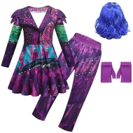 Descendants cosplay performing three-piece costumes for Halloween