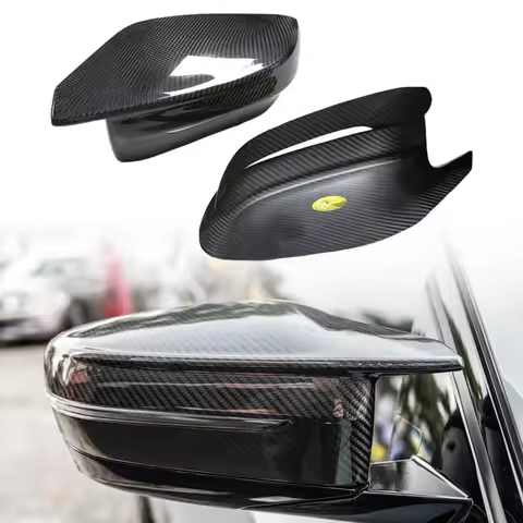 Real Dry Carbon Fiber Car Rearview Exterior Side Mirror Caps Cover LHD RHD For BMW M240i M440i I4 M5