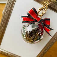 聖誕松果花球吊飾DIY材料包 松果 壓克力球 聖誕禮物 鑰匙圈 吊飾