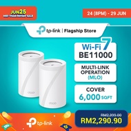 TP-Link BE11000 WiFi 7 Tri-Band Whole Home AI-Driven Mesh Wifi Router With Homeshield Deco BE65 (1 /