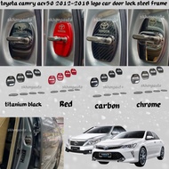 toyota camry acv50 2012-2018 car door lock frame cover accessories stainless steel skhongauto