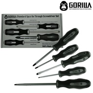 【GORILLA 紳士質人手工具】貫通螺絲起子組(5pcs超防震貫通螺絲起子組) 台灣製造精品