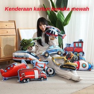 Cartoon Transportation Plush Toy CRH Train Police Car Excavator Fire Truck Train Home Pillow Ragdoll