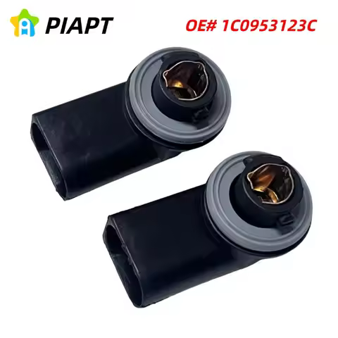 2PCS OE# 1C0953123C Car Bulb Holder Socket for Audi Q7 2010 2011 2012 2013 2014 2015 Black Plastic