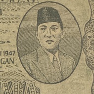  Uang kertas kuno ORI 25 Rupiah 1947 SDX 1 HIJAU AUNC