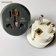 yosunrui5j] 1PCS EU Plug Adapter Universal 16A USto EU converter Soet AU US UK CN To EU NEW