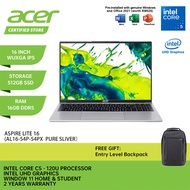 ACER Aspire Lite 16 AL16-54P-54PX Laptop - 16" WUXGA IPS/C5-120U/16GB DDR5/512GB SSD/Intel UHD/Win11