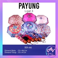Umbrella satin 3-fold umbrella/ umbrella/ satin nylon 3-fold mini umbrella/