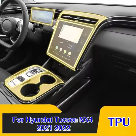 Car Center Console Media Dashboard Navigation TPU Anti-scratch Protector Film For Hyundai Tucson NX4