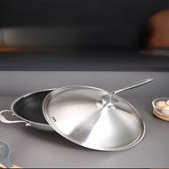 All-Steel Thickened Stainless Steel Pot Lid Household Wok Lid Universal Frying Pan Wok Lid 30cm32cm3