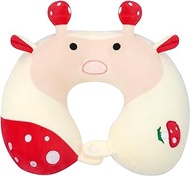 Bekrgwiy Mushroom Cow Travel Pillow,Memory Foam Travel Pillow for Kids Adult,Travel Essentials Neck Pillow, Soft U-Shaped Neck Pillow for Airplanes,Cars,Long Trips,Home