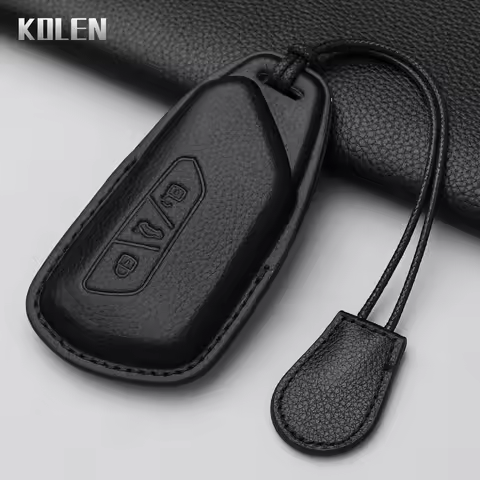 Leather Car Key Case Cover Shell For VW Volkswagen Golf 8 2020 Skoda Octavia A8 2021 SEAT Leon MK4 P