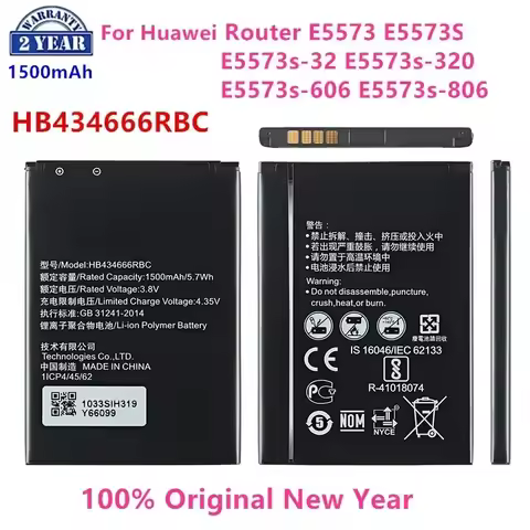 100% Orginal HB434666RBC 1500mAh Battery For Huawei Router E5573 E5573S E5573s-32 E5573s-320 E5573s-