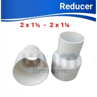 Reducer socket 2 x 11/ 2 inches Over socket PVC