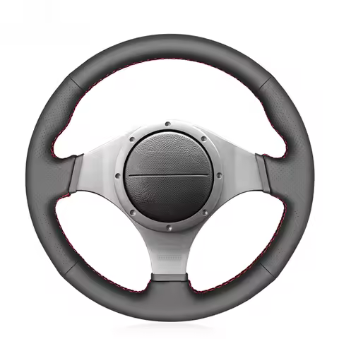 Black Faux Leather Car Steering Wheel Cover for Mitsubishi Lancer Evolution 8 VIII 2003-2005 Lancer