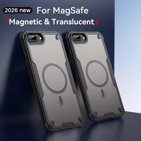 Magnetic Luxury Matte Translucent Armor Shockproof Case For iPhone SE3 SE2 6 7 8 Plus 7Plus 6S For M