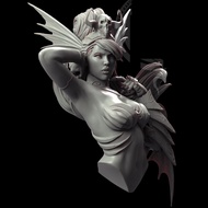 Crazy Tourer 1/10 Resin Bust Model Free Shipping Sci-Fi Vampire Sibila Lady GK White Model Figure X2