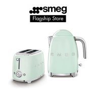 SMEG Breakfast Set, 1.7L Kettle &amp; 2-Slice Toaster, Available in 2 Chrome Colours, 50's Retro Style Aesthetic with 2 Years Warranty