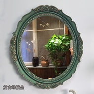 [Upgrade quality]French Style Bathroom Mirror Dressing Mirror Hotel Toilet Mirror American Cosmetic Mirror Toilet Wall Hanging Mirror Light Luxury